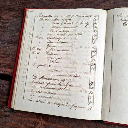 cahier manuscrit de chant et musique