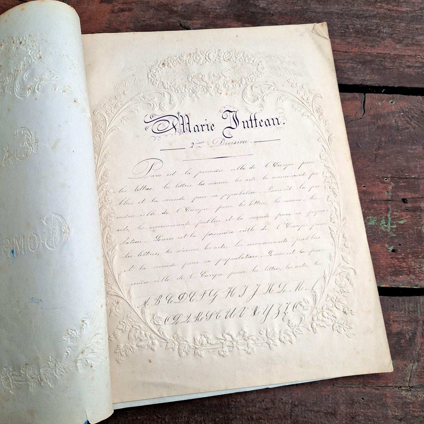 cahier manuscrit d'écolier 1883