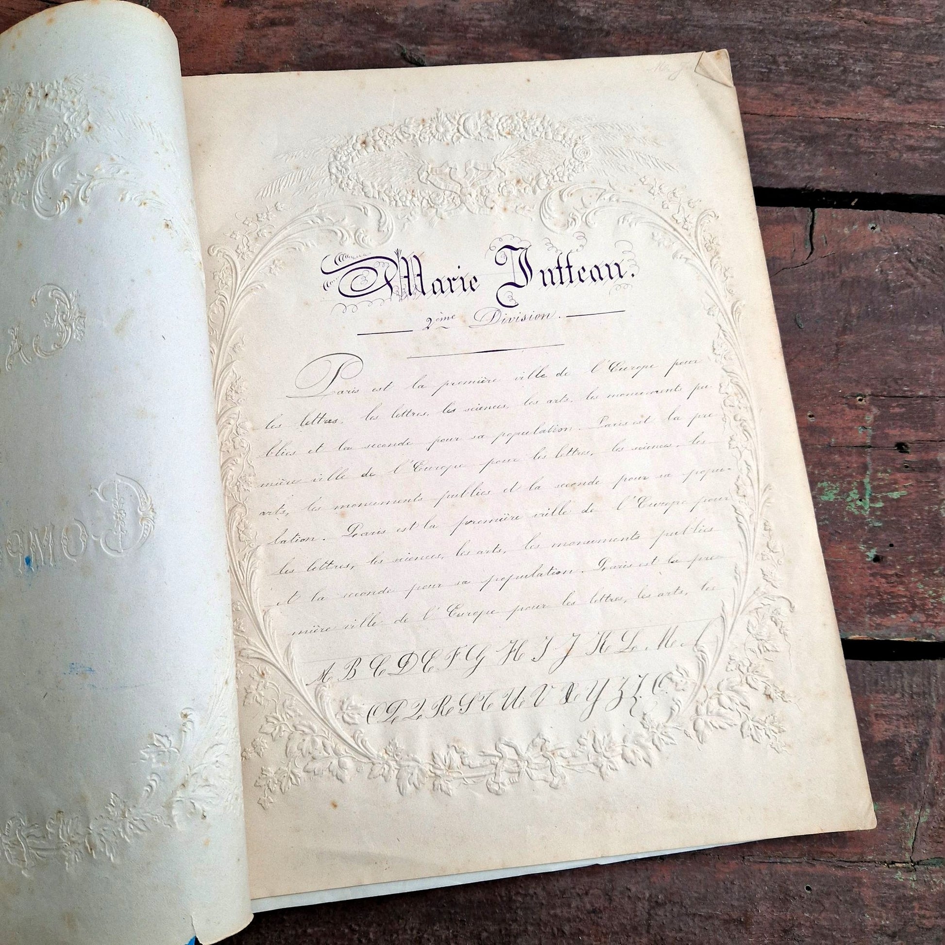 cahier manuscrit d'écolier 1883