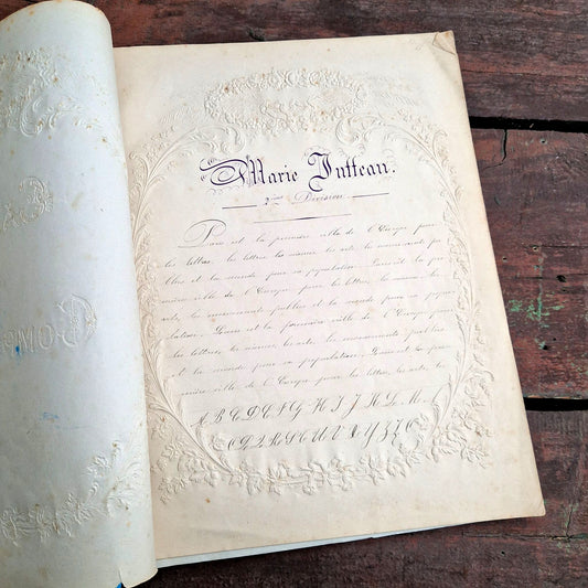 cahier manuscrit d'écolier 1883