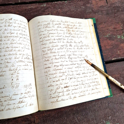 cahier manuscrit de mathématiques 1829