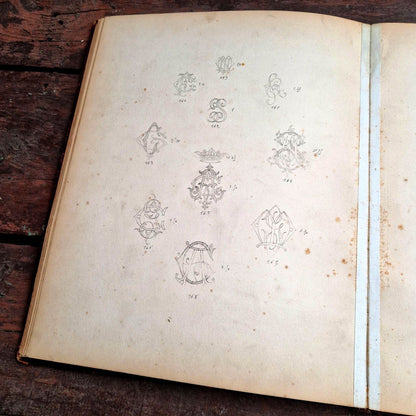 cahier monogrammes artistiques 19e