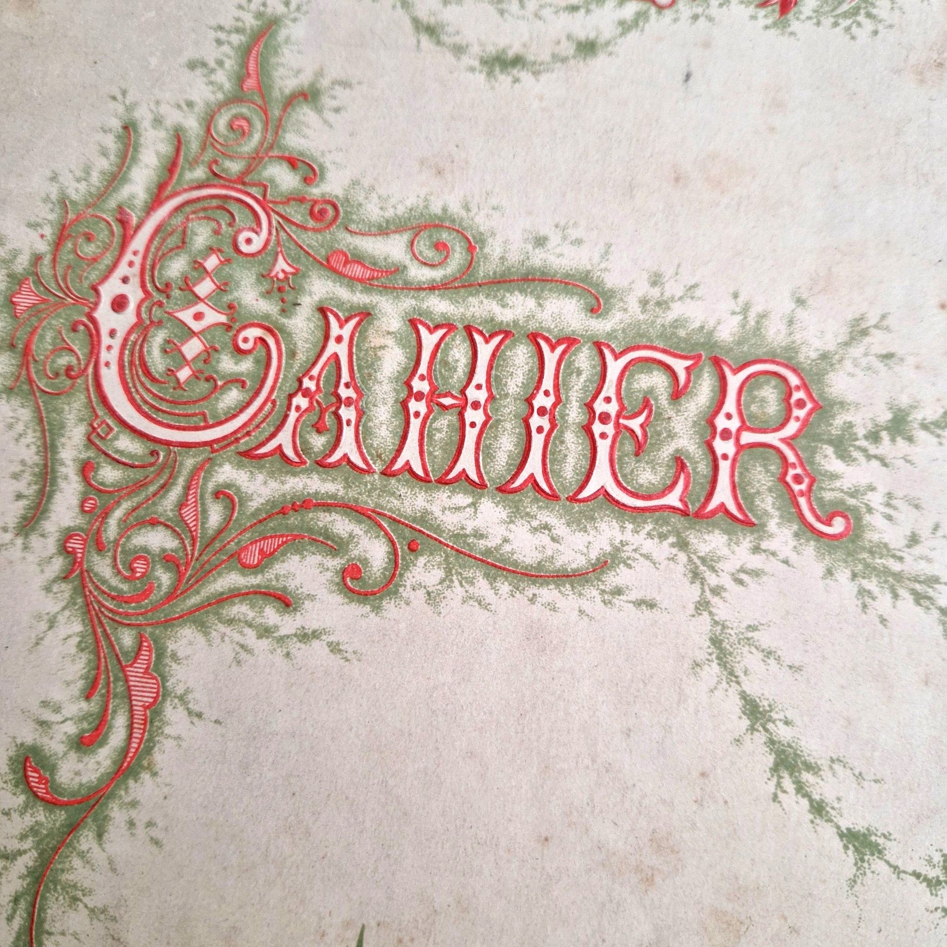 cahier scolaire ancien calligraphie