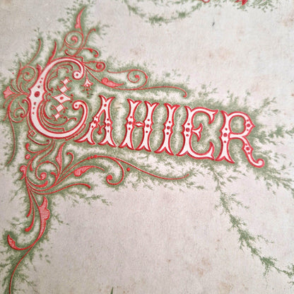 cahier scolaire ancien calligraphie