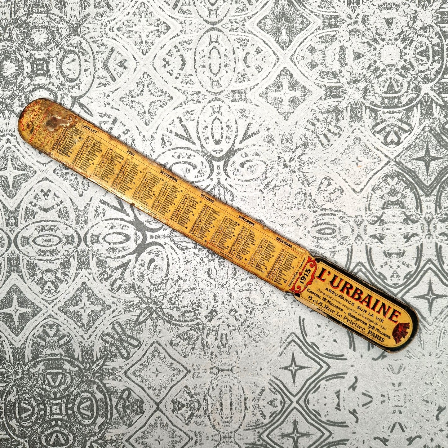 calendrier bois 1915 assurance