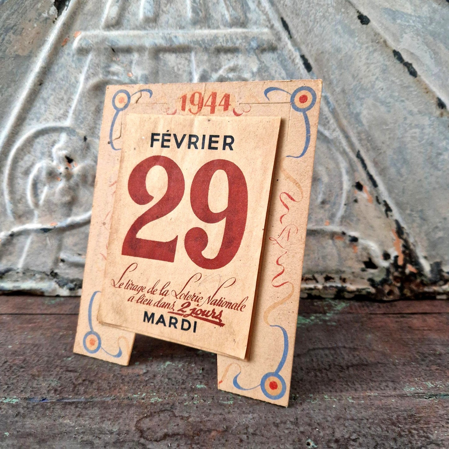 calendrier pub loterie nationale 1944