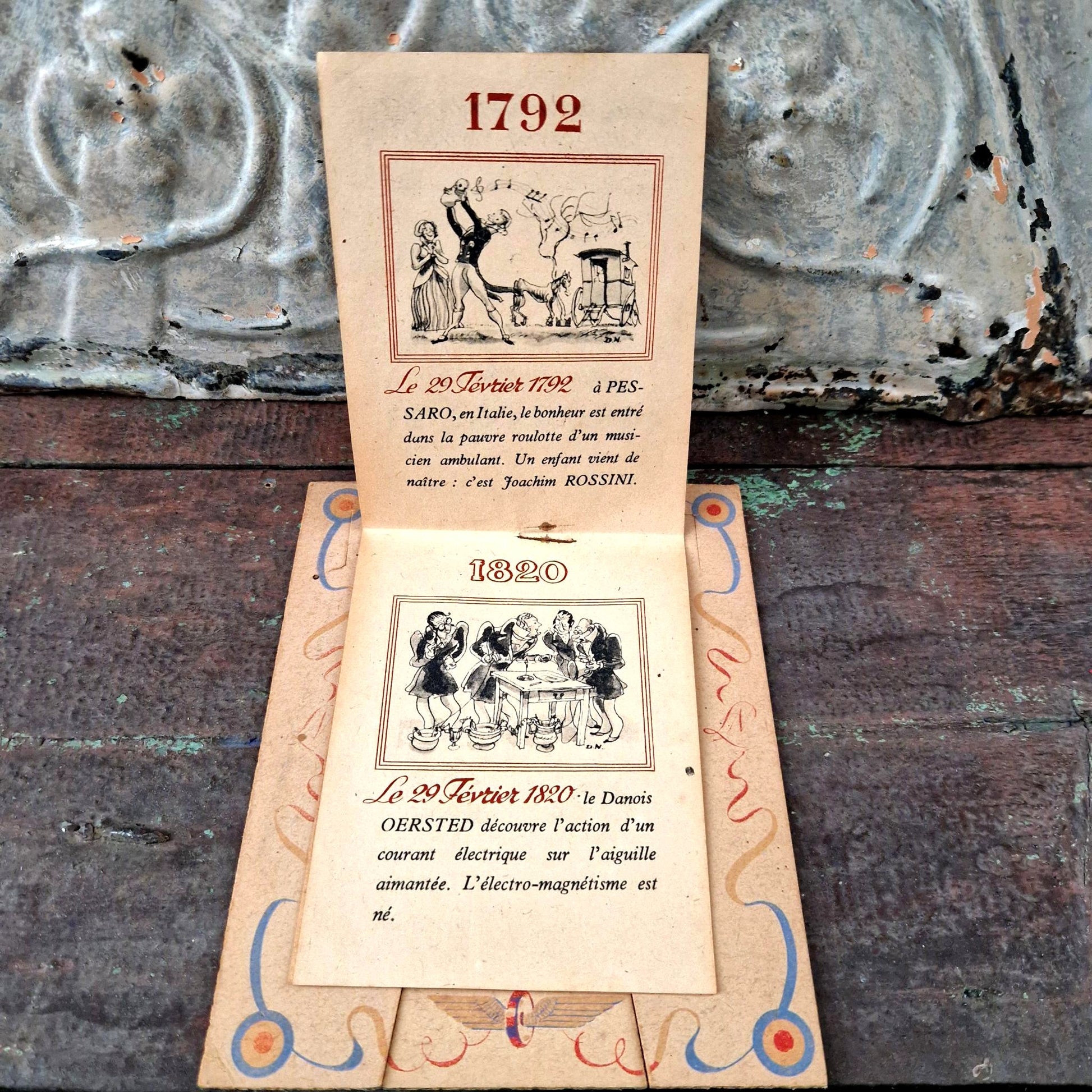 calendrier vintage publicitaire