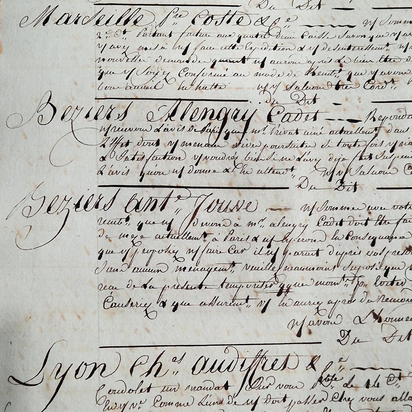 calligraphie ancienne registre negotium