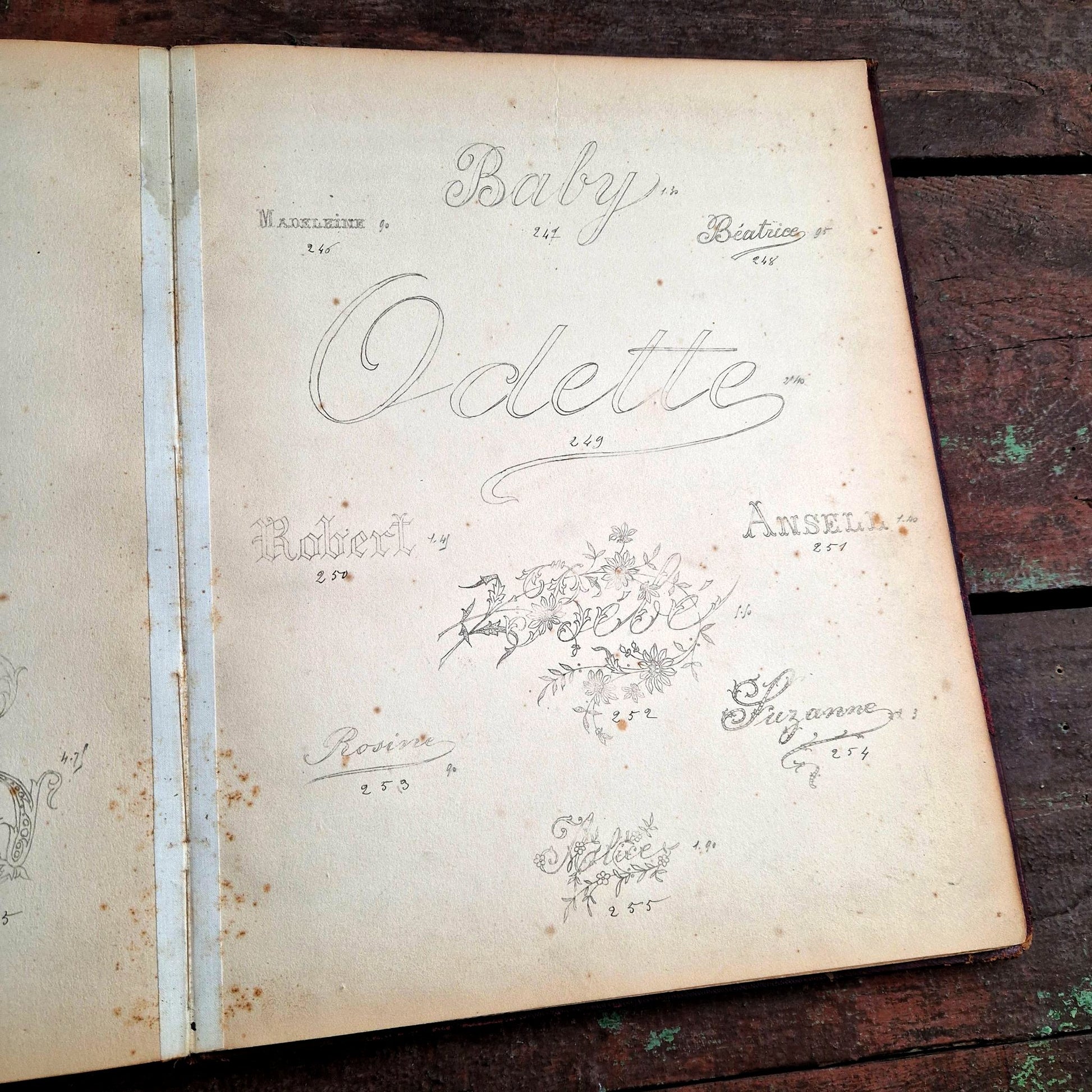 calligraphy monograms french 19th century