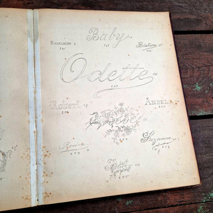 calligraphy monograms french 19th century