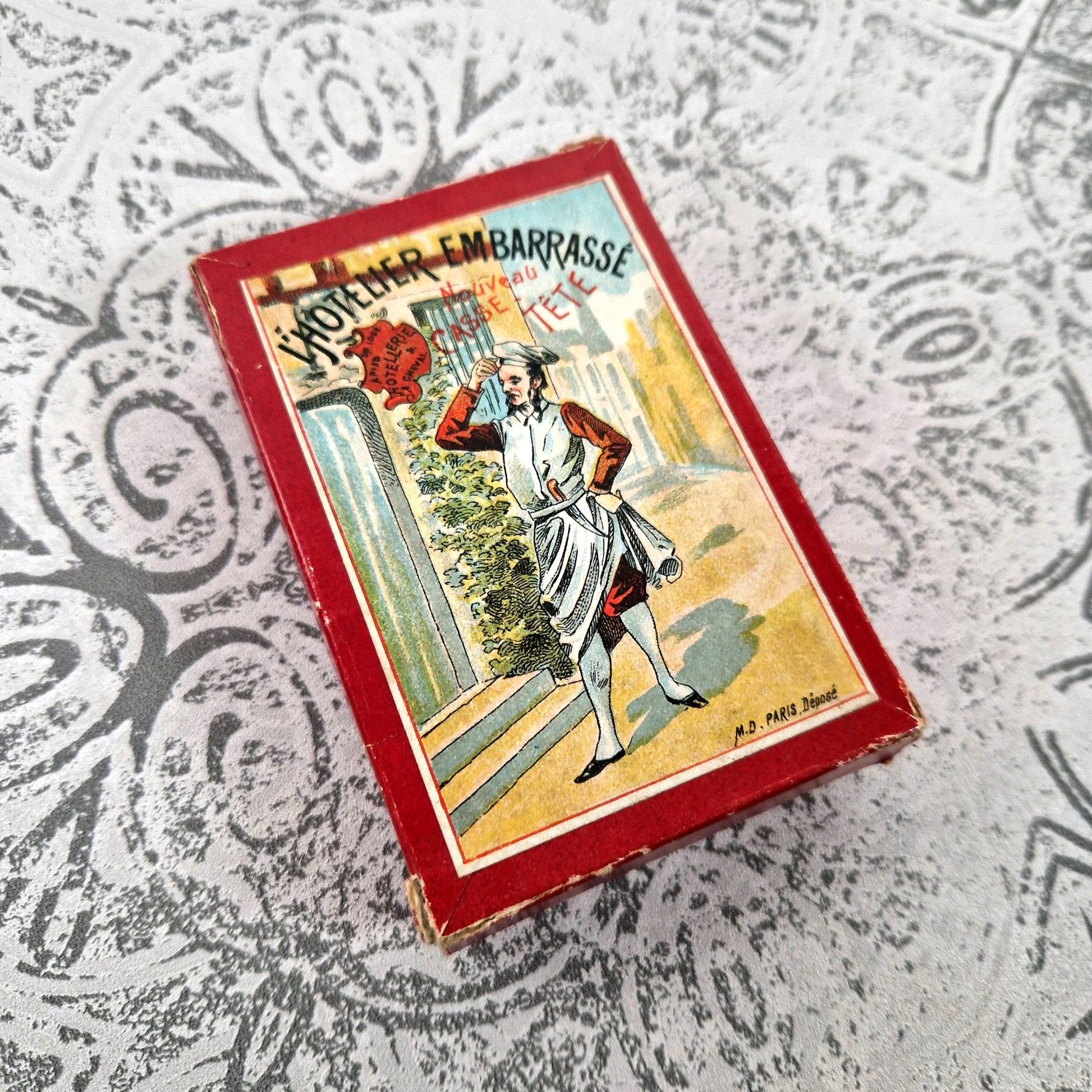 caricature players vintage french game