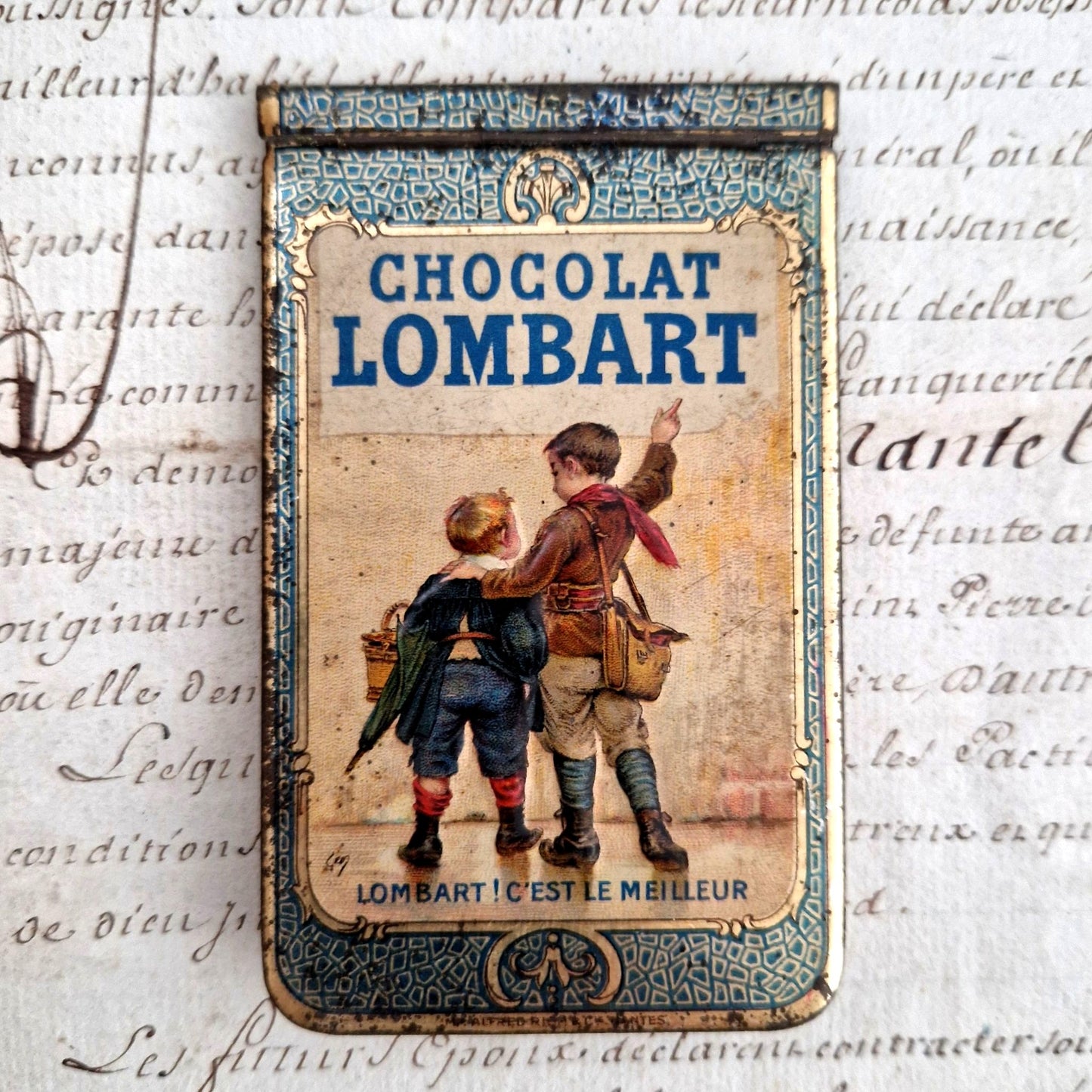 carnet fer publicité confiserie berger