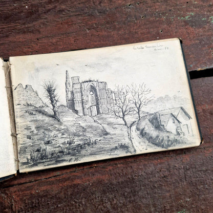 carnet intime dessins et poésies XIXe