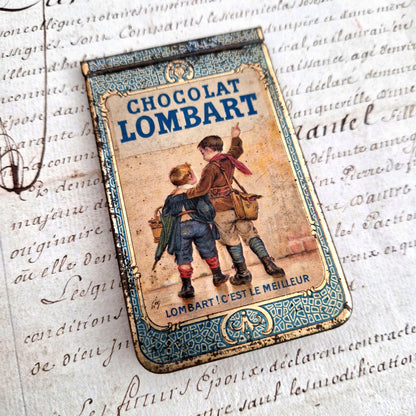 carnet publicitaire chocolat lombart