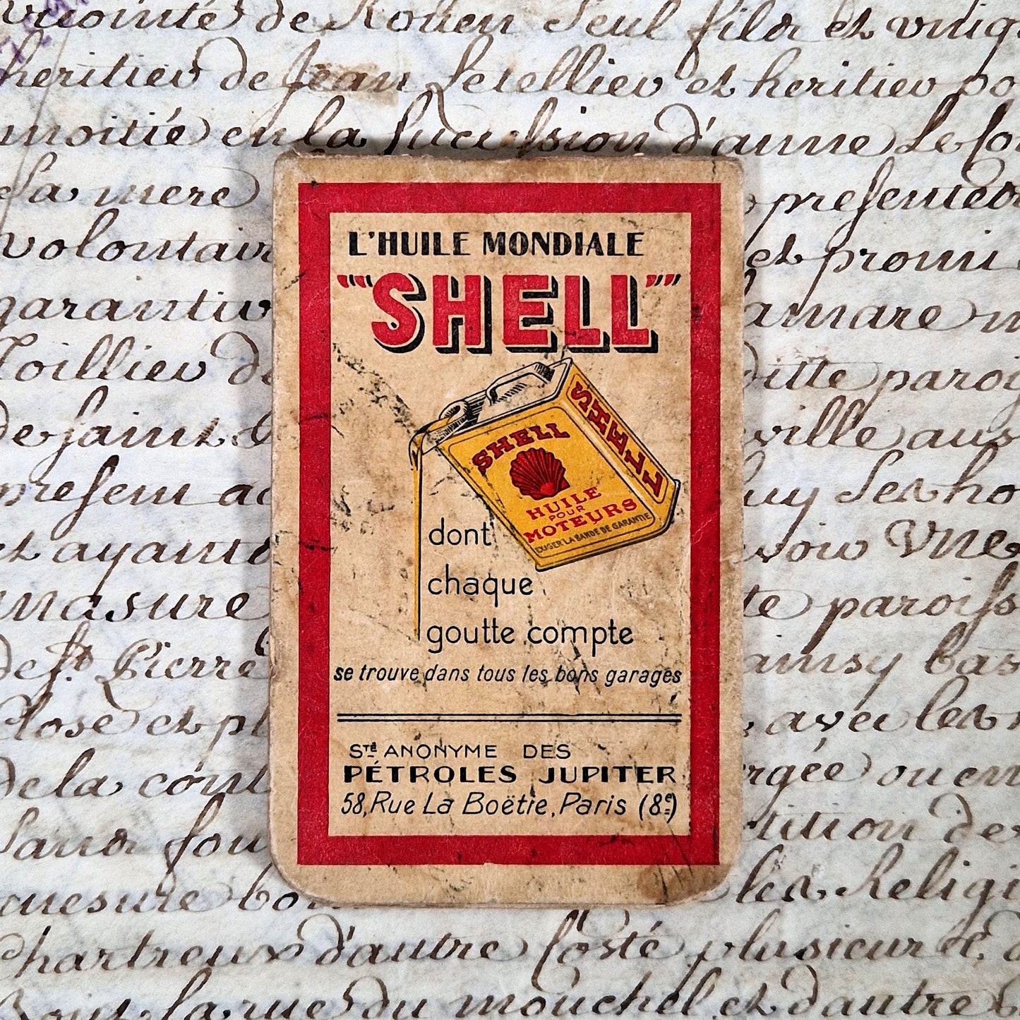 carnet publicitaire shell 1931