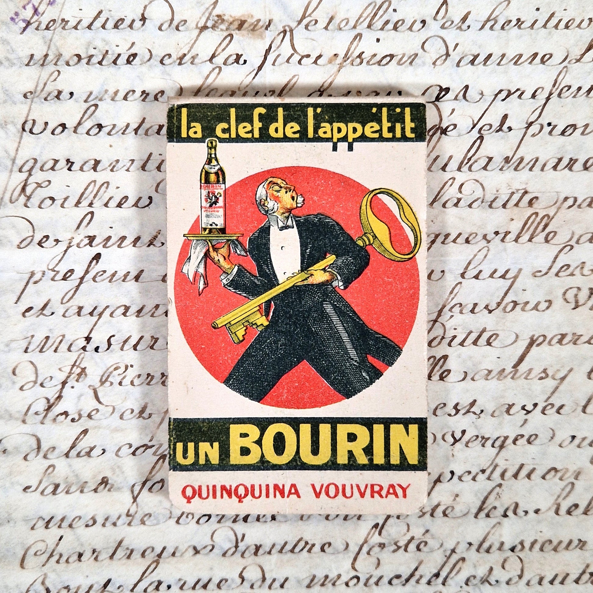 carnet publicitaire un bourin quinquina