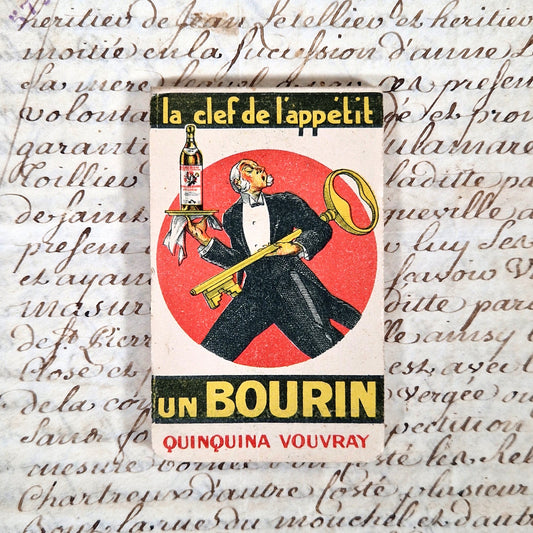 carnet publicitaire un bourin quinquina