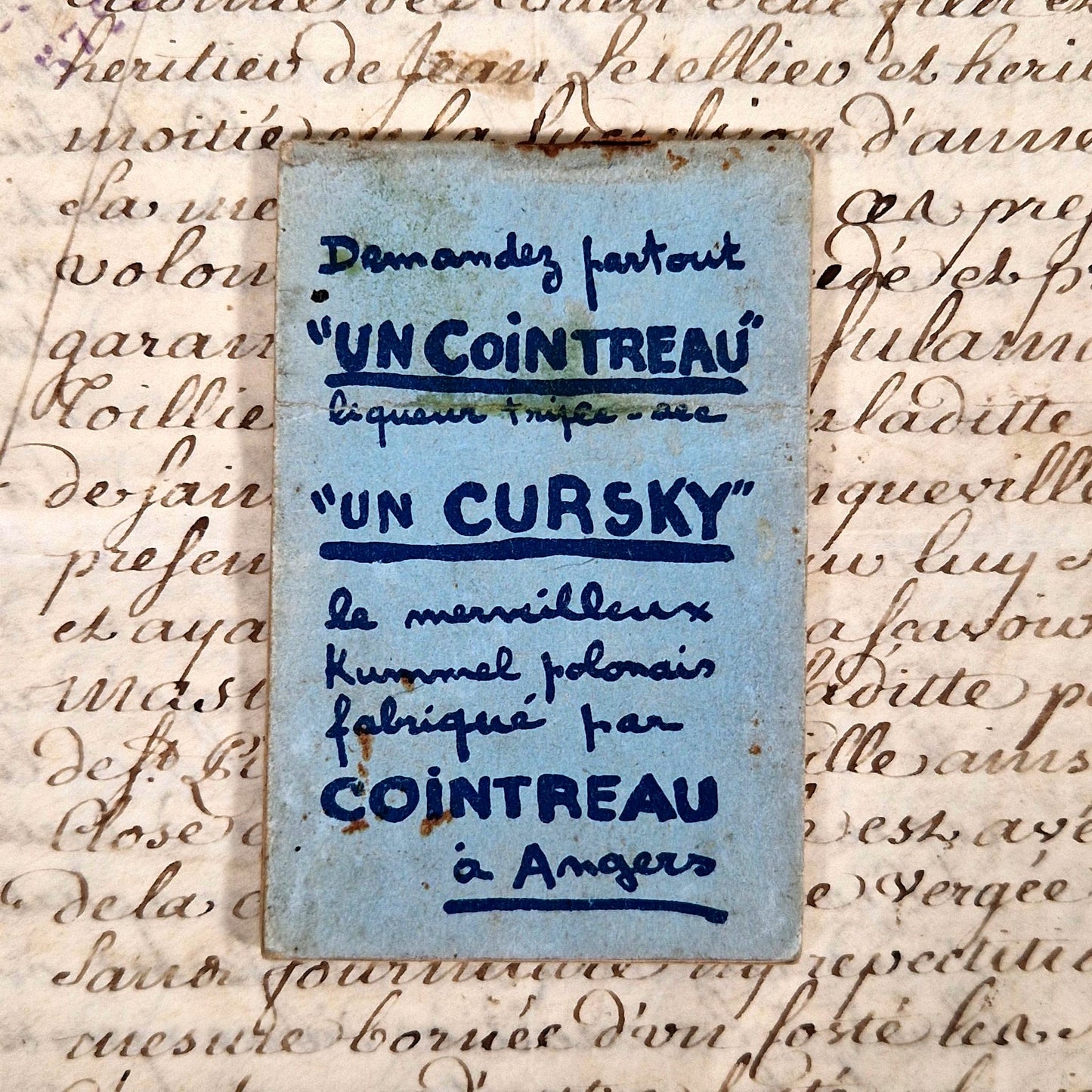 carnet vintage liqueur cointreau