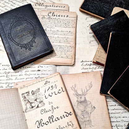 carnets manuscrits cynegetiques xixe
