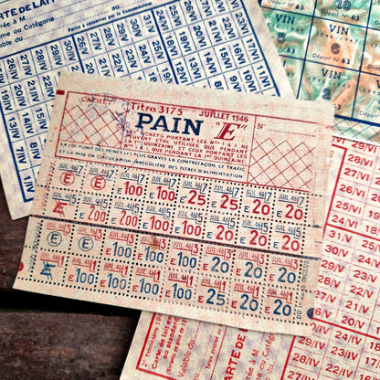 carte alimentation pain 1945
