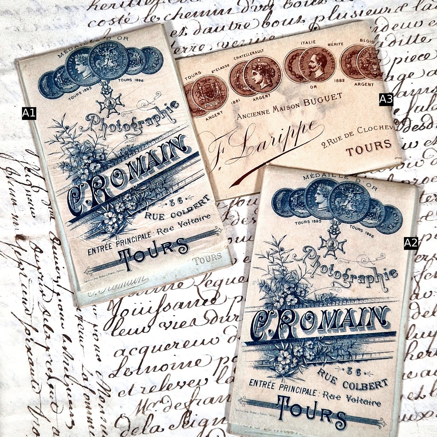 carte de visite ancienne photographe tours