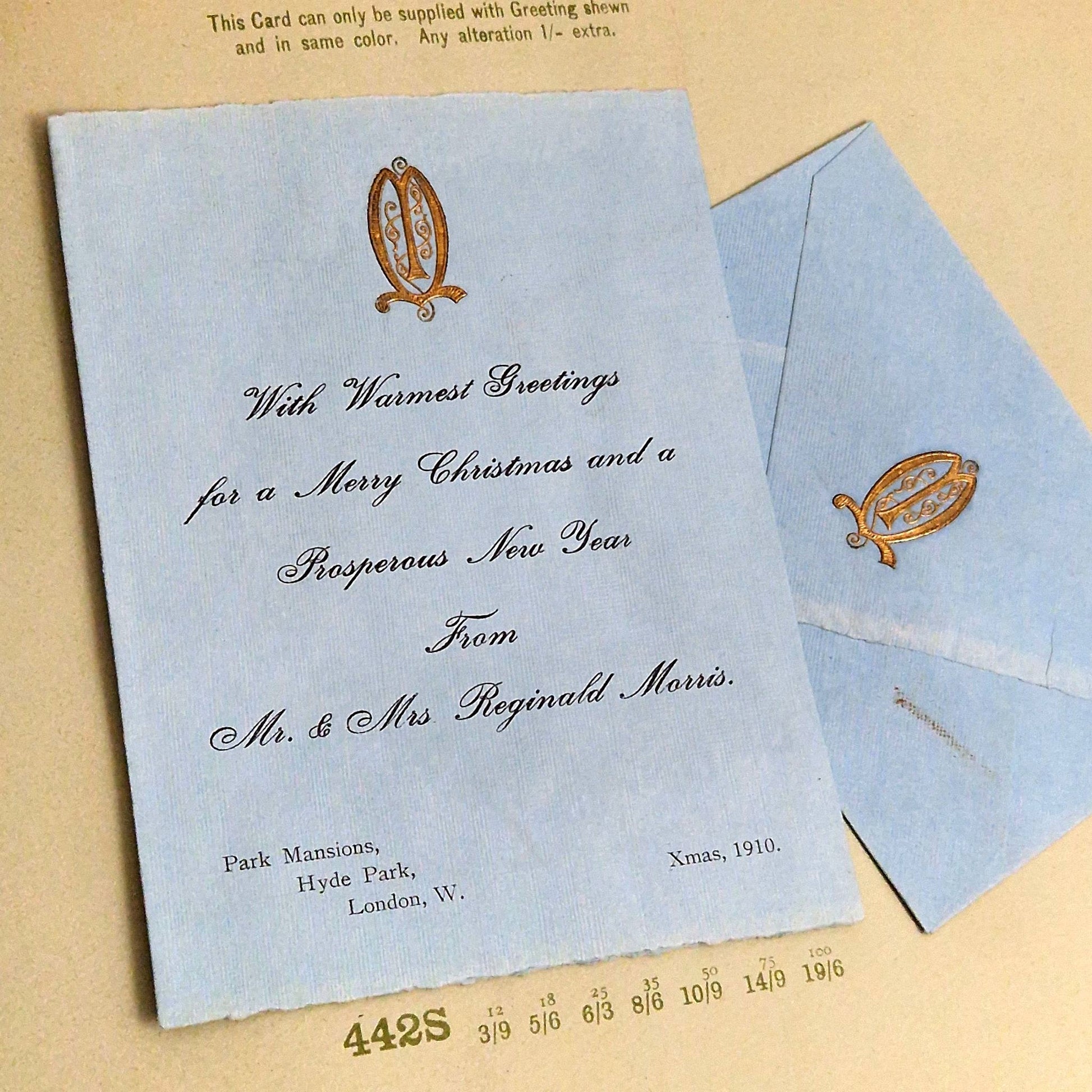 carte de voeux monogrammes