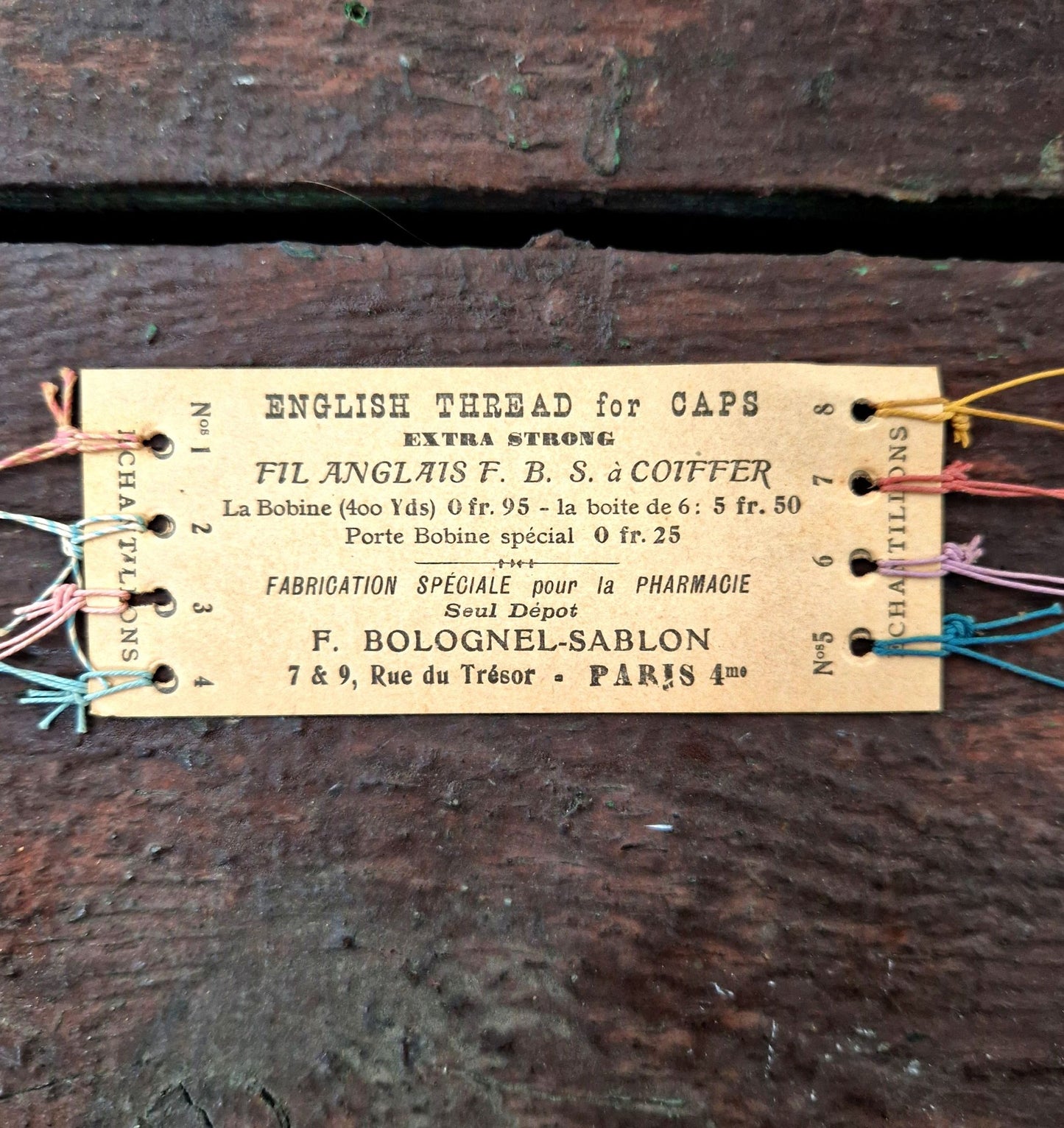 carte mercerie specialisee 1920