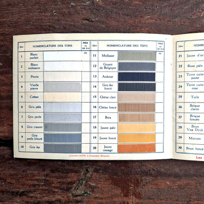 carte nuancier silexore peinture ancienne