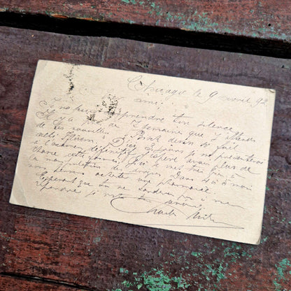 carte postale XIXe usa