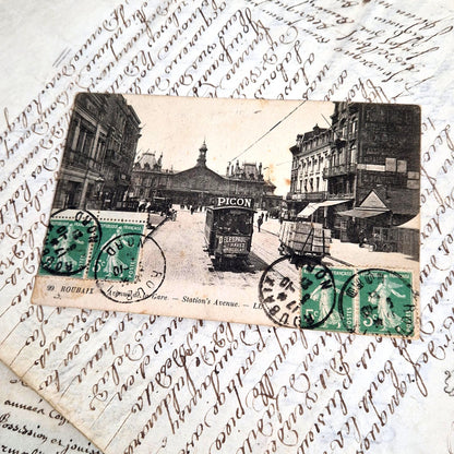 carte postale roubaix tramway picon delespaul