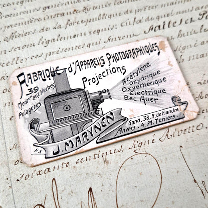 carte publicitaire photo lanterne magique 1900