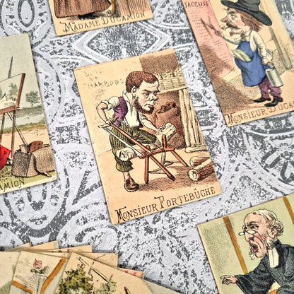 cartes caricaturales hôtelier embarrassé