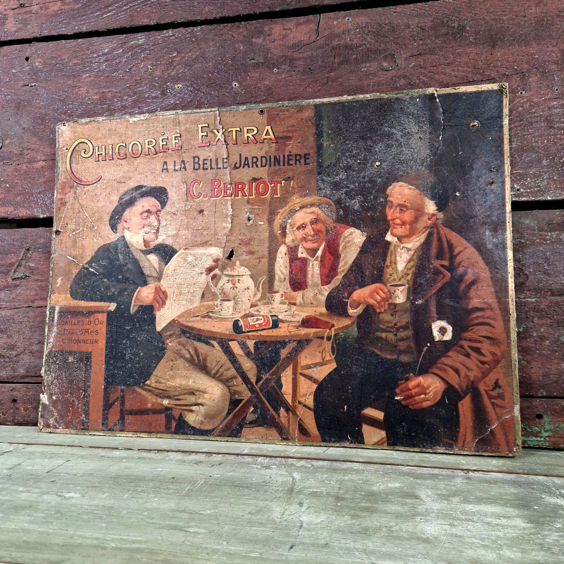 carton chicoree ancienne beriot belle jardiniere