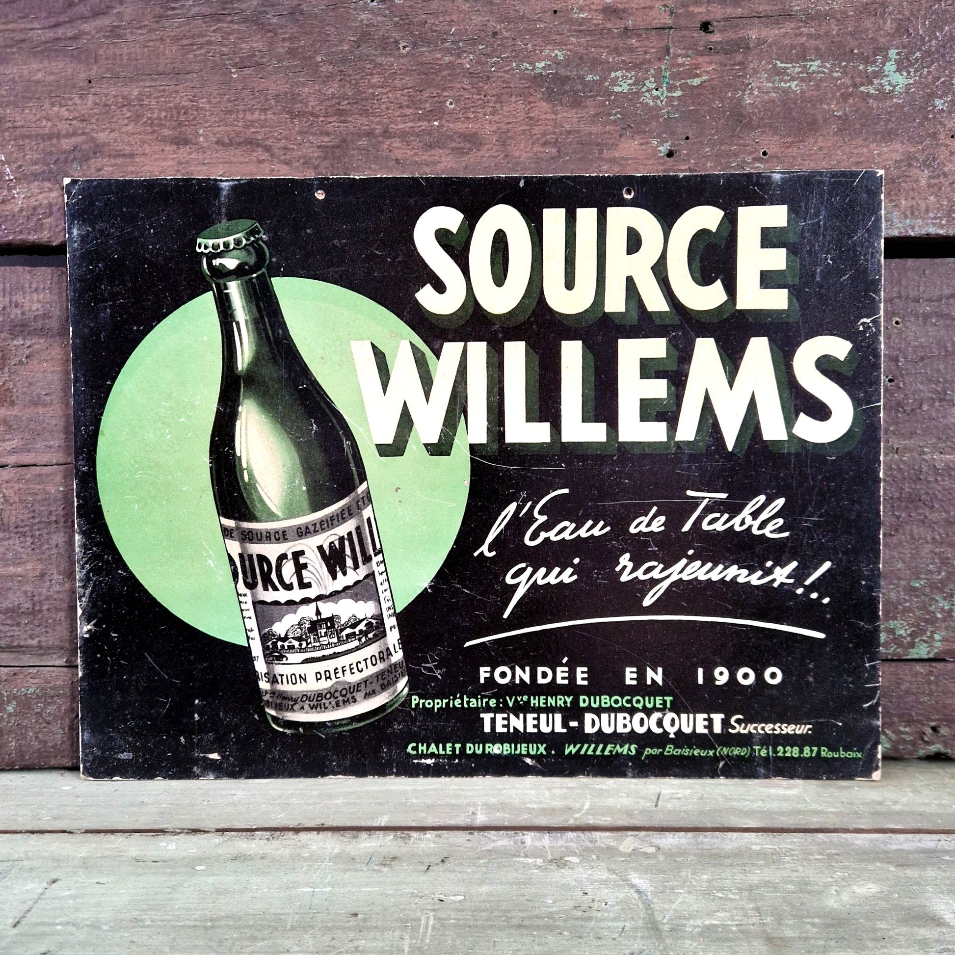 carton publicitaire source willems eau