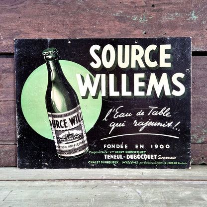 carton publicitaire source willems eau