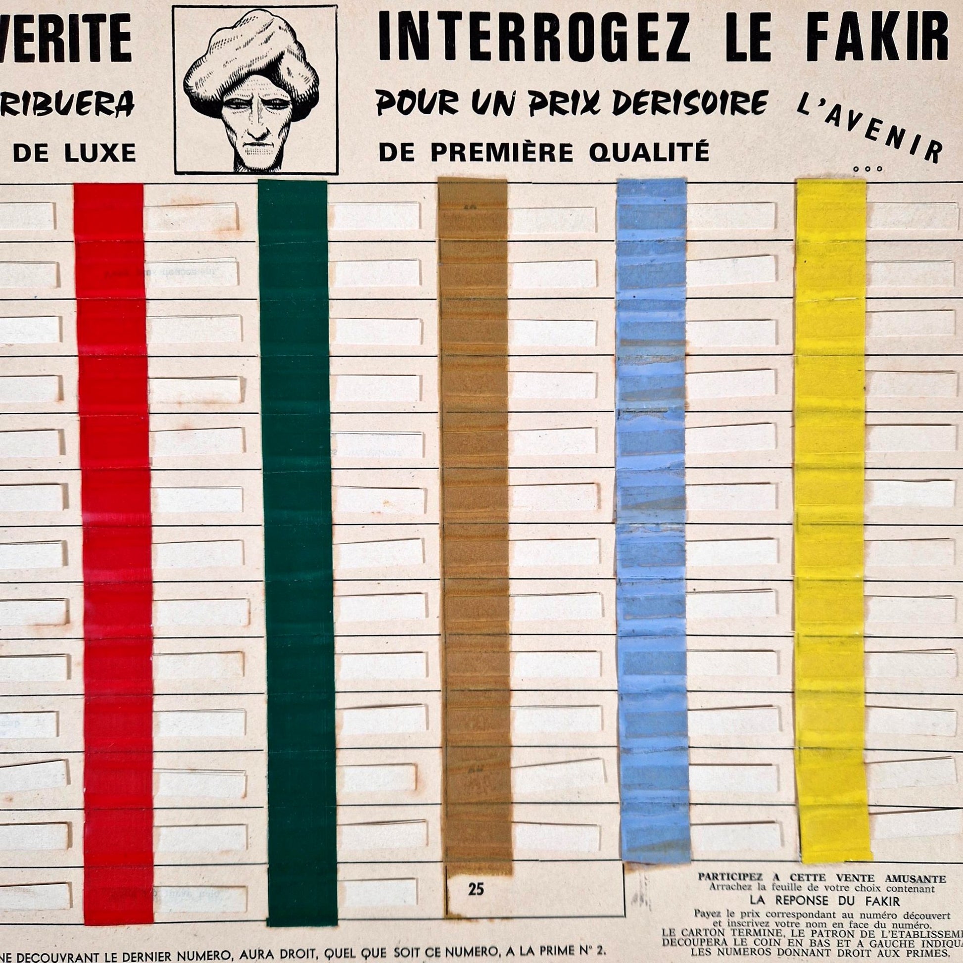 carton vente amusante fakir publicité populaire