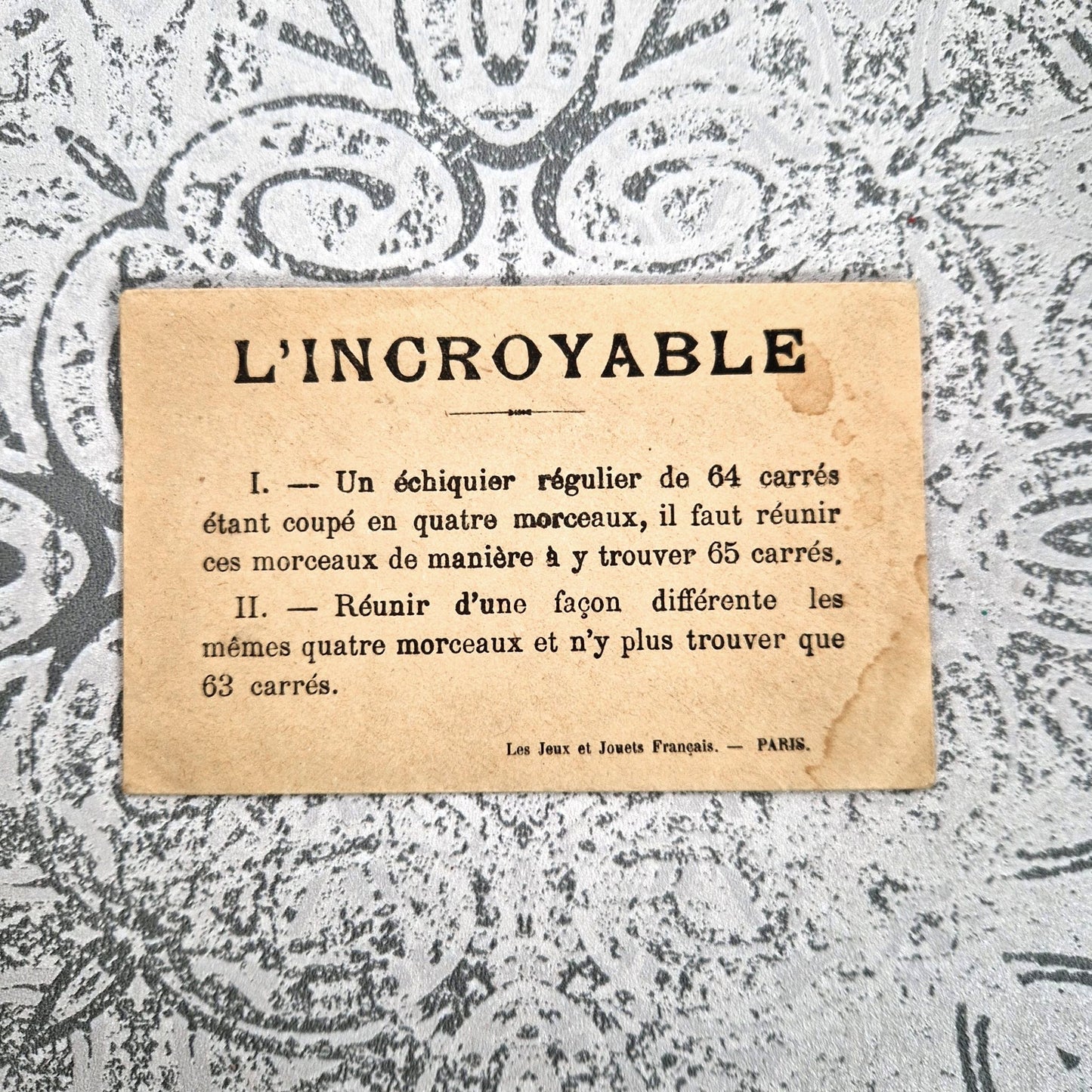 casse-tête incroyable ancien mathématique