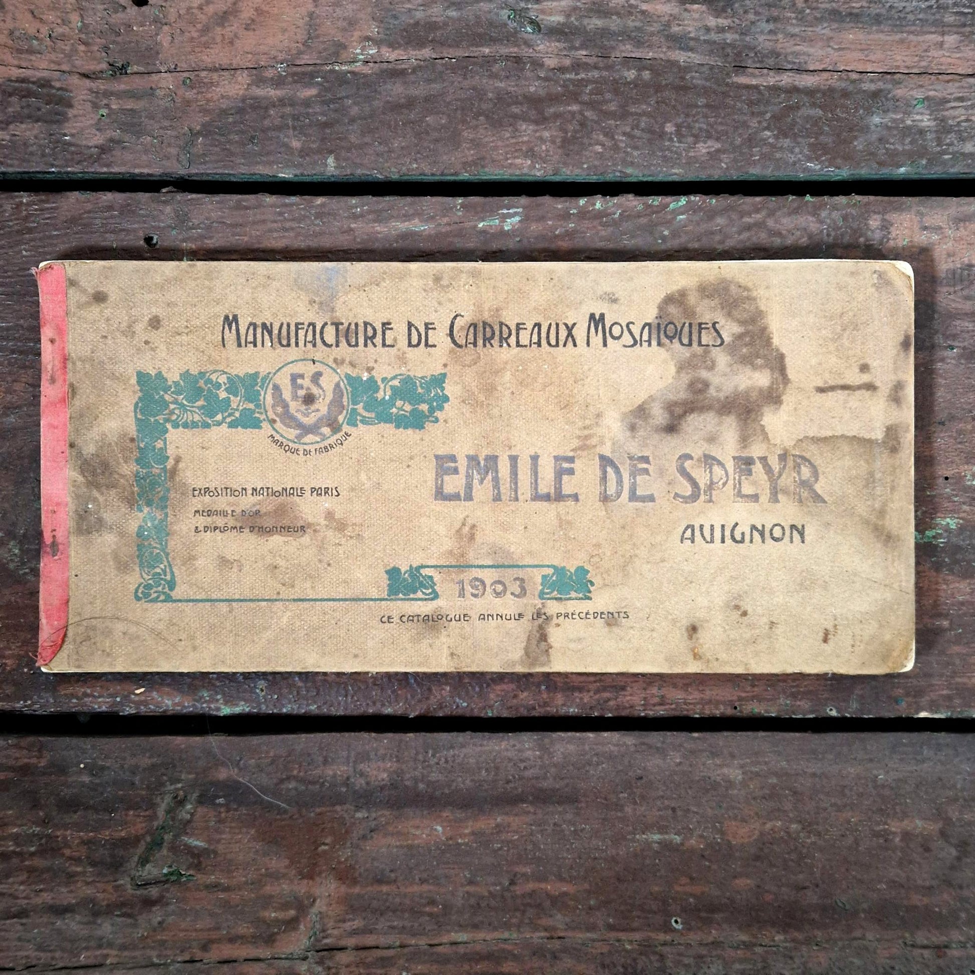 catalogue carreaux mosaiques emile de speyr 1903