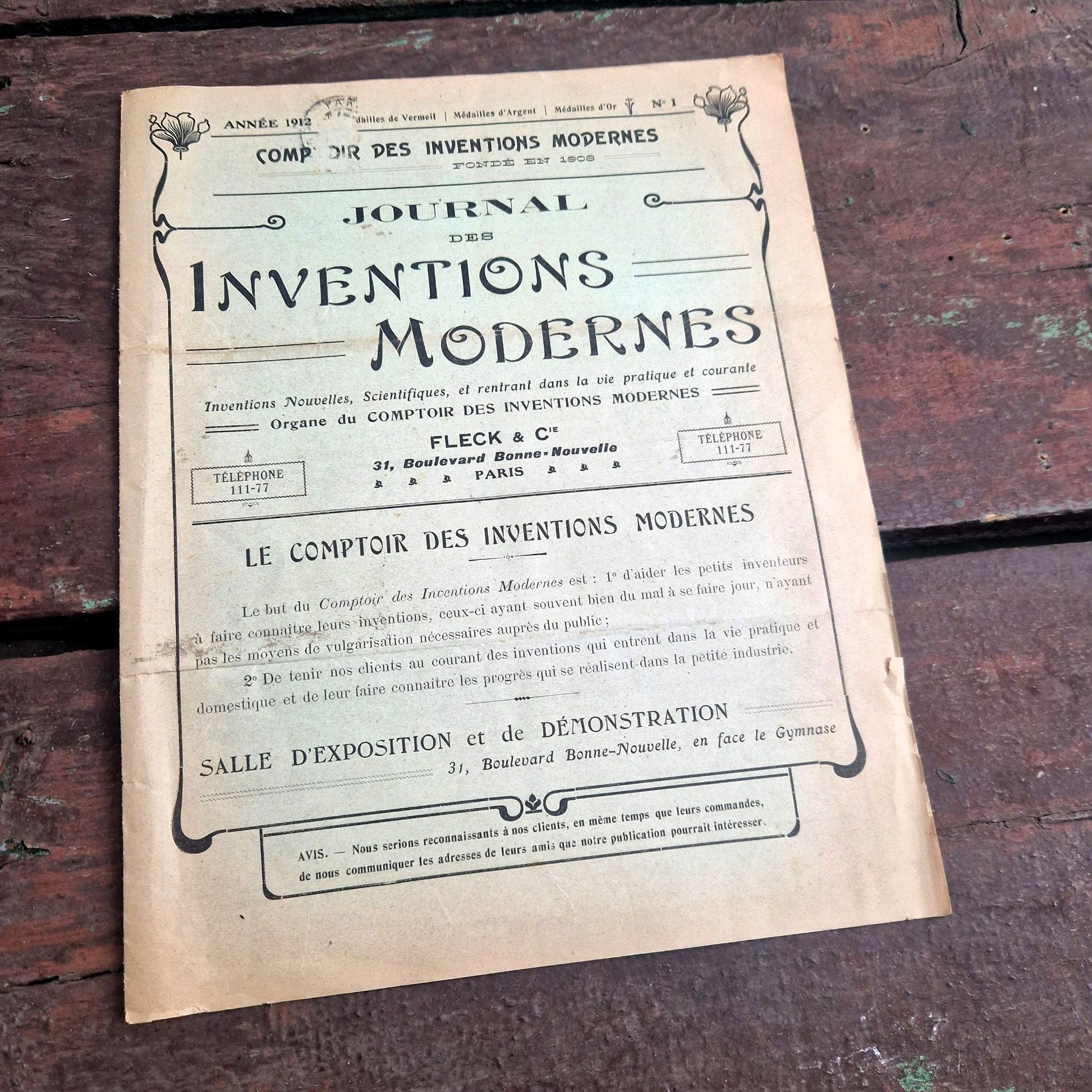 catalogue inventions modernes 1912 paris