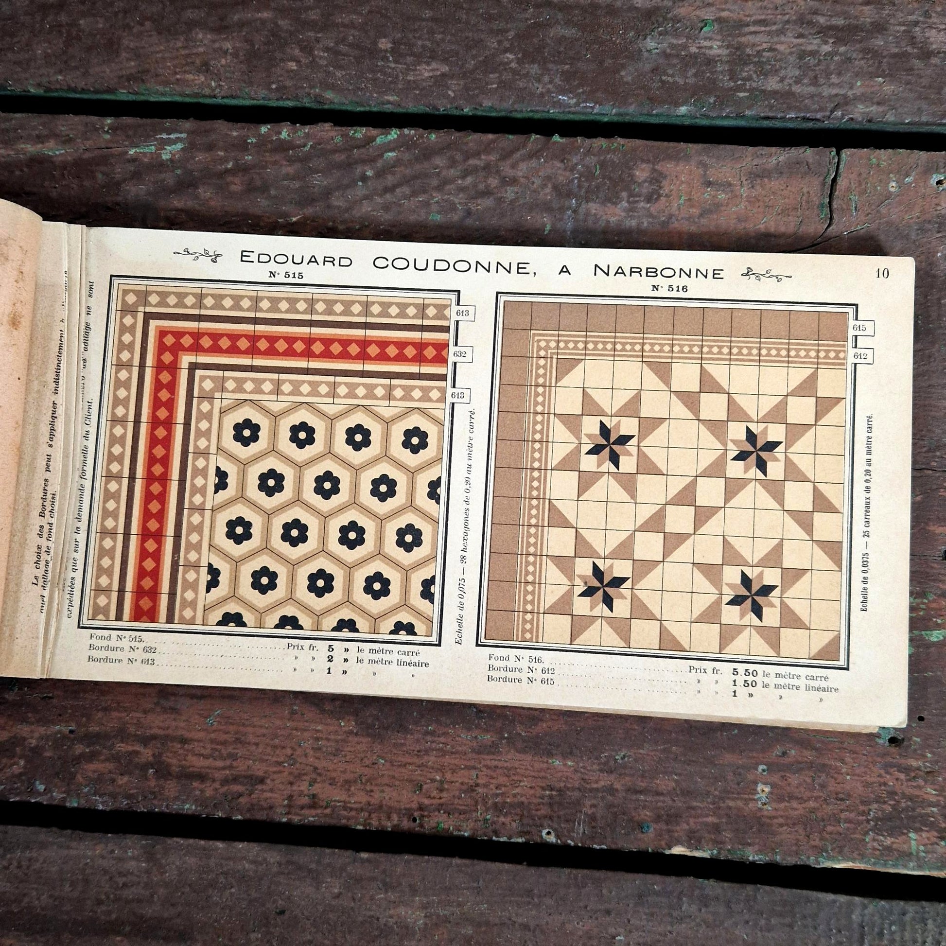 catalogue mosaiques ciment art nouveau narbonne