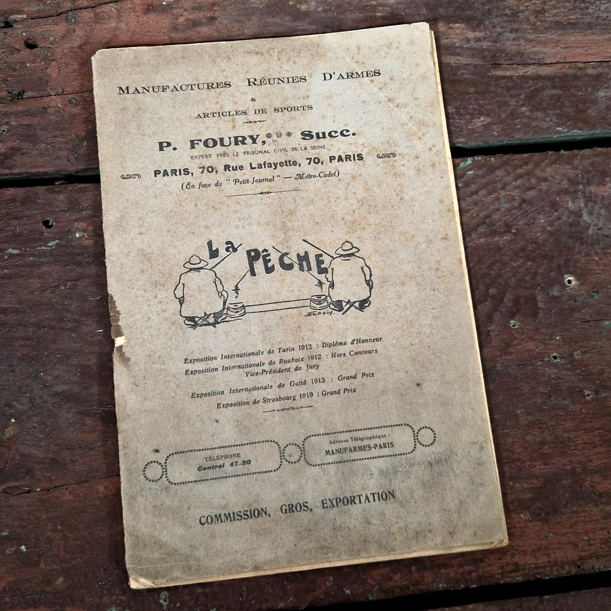 catalogue peche foury paris 1924