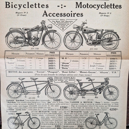 catalogue velo ancien samaritaine paris