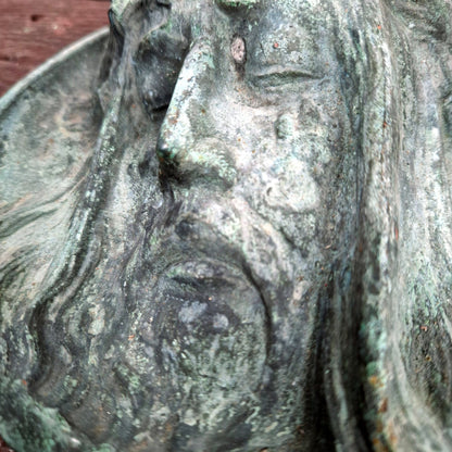 christ bronze medallion religious