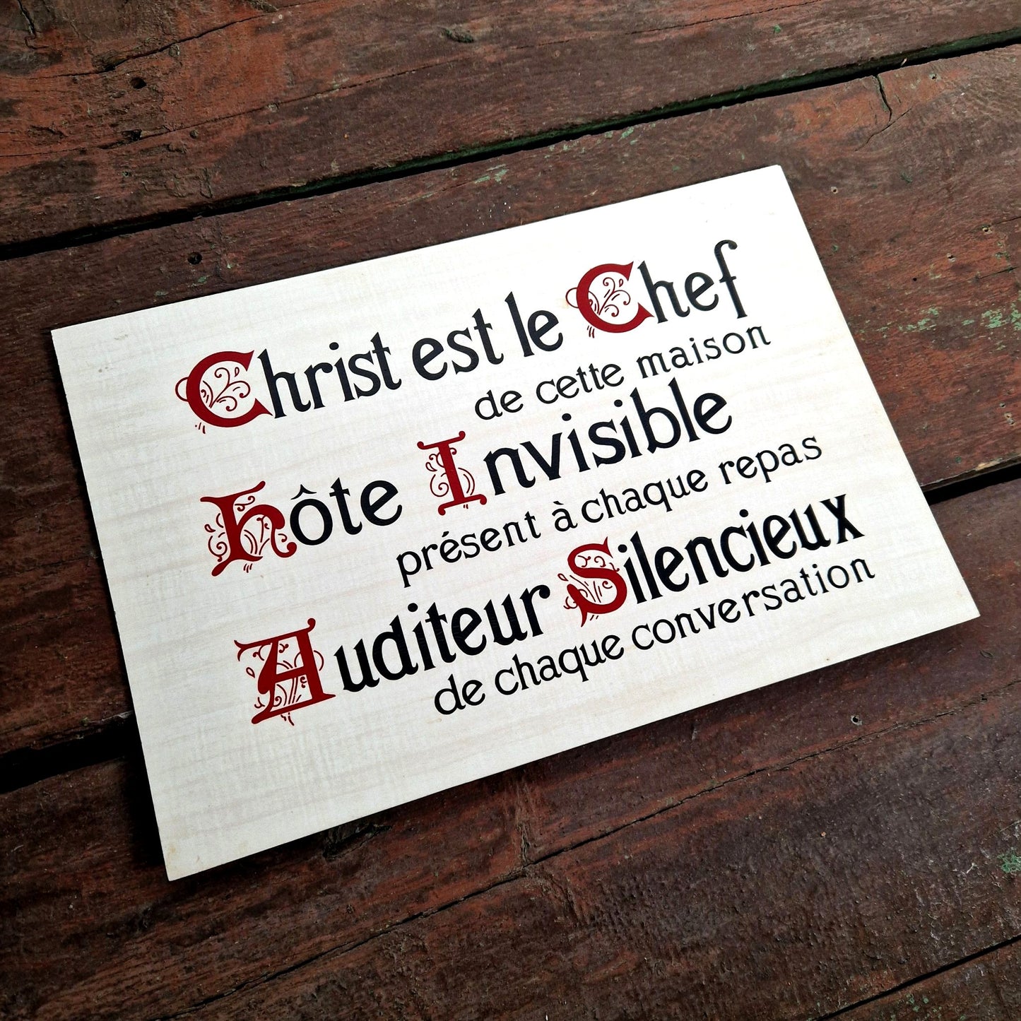 christ est le chef citation panneau