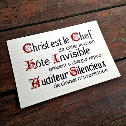 christ est le chef citation panneau