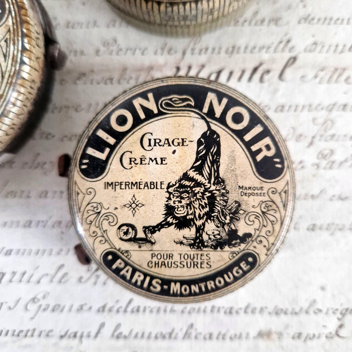 boites cirage ancien noir et creme