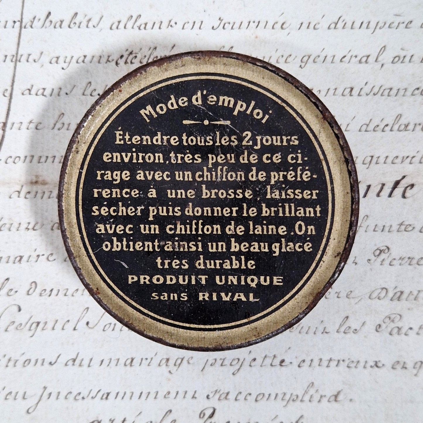 Boîte en tôle lithographiée « Cirage Crème JUDEX »