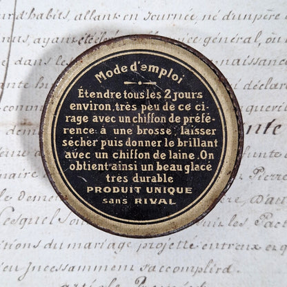 Boîte en tôle lithographiée « Cirage Crème JUDEX »