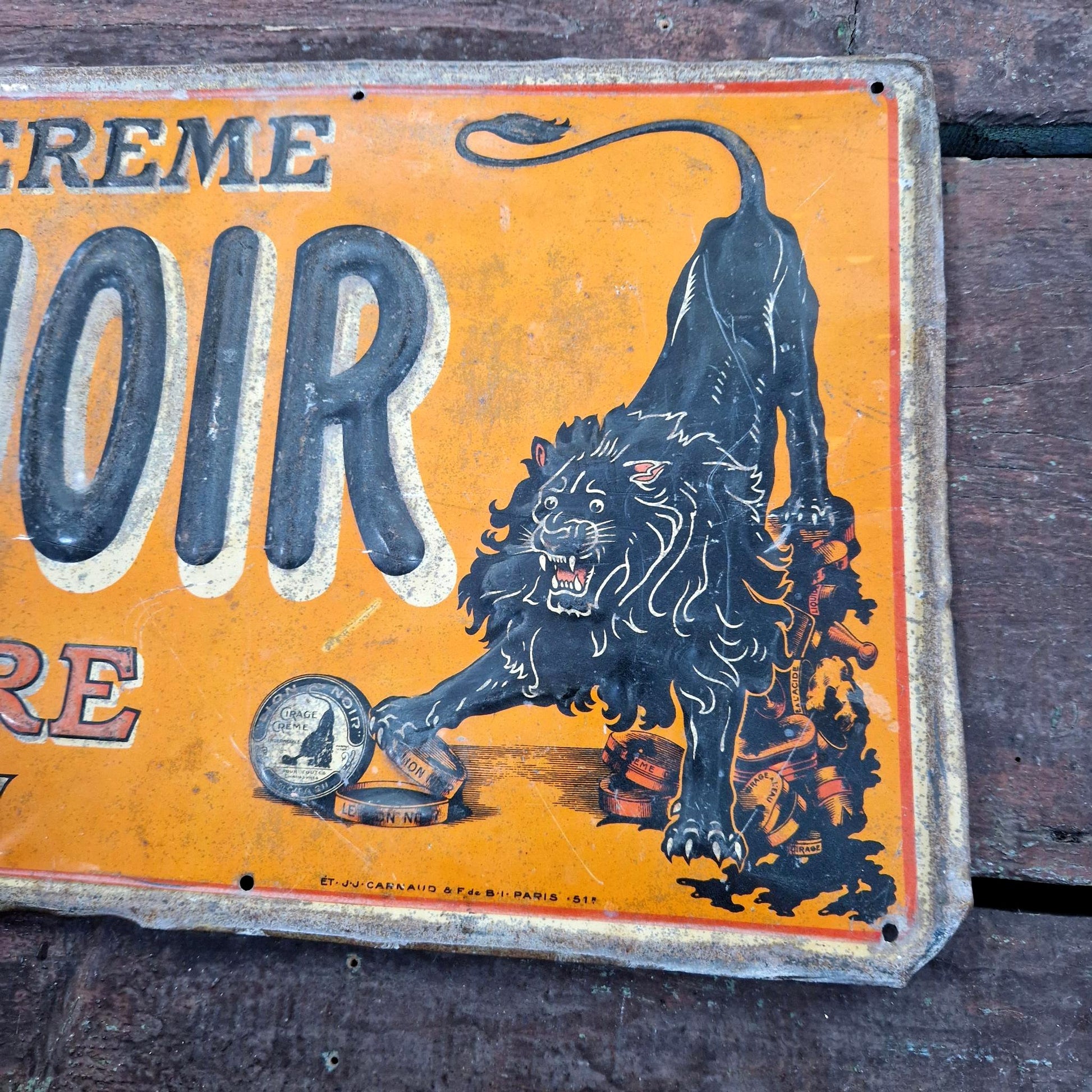 cirage lion noir publicite