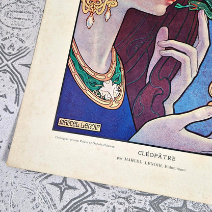 cleopatra marcel lenoir art nouveau lithograph